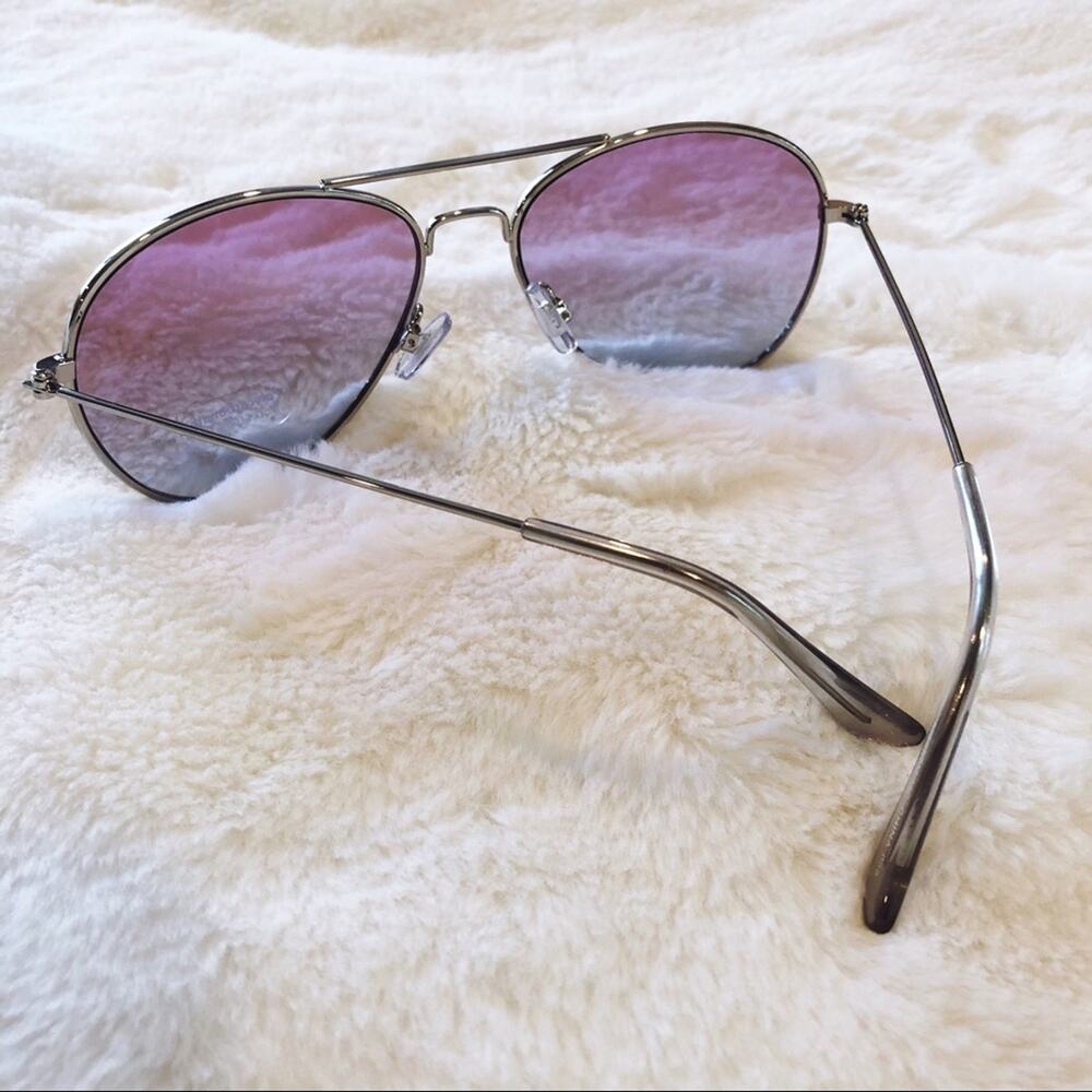 Rosalia Purple Blue Full Rim Aviator Sunglasses - Picture 9 of 10